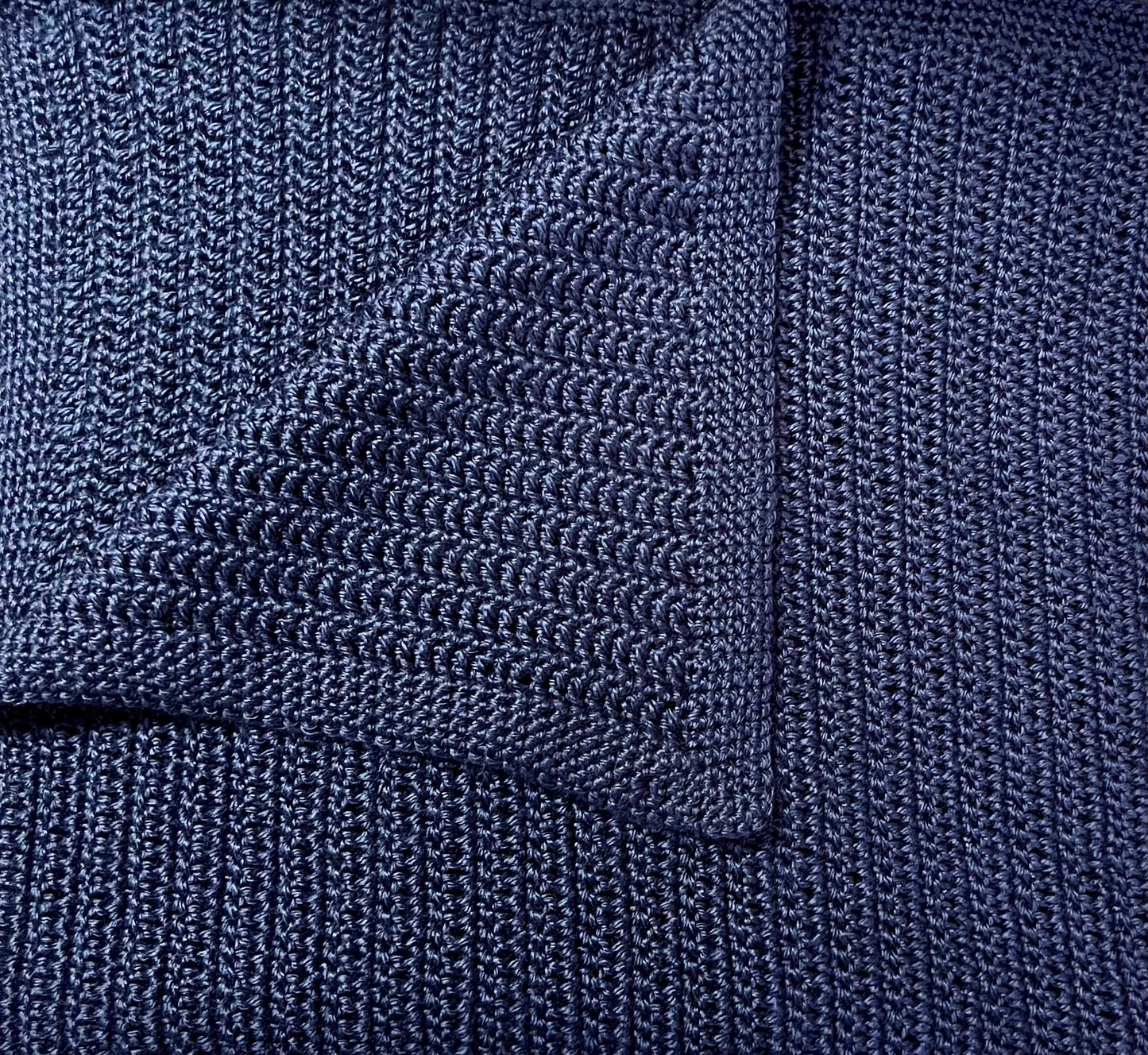 Handmade Crochet Baby Blanket - Navy Blue