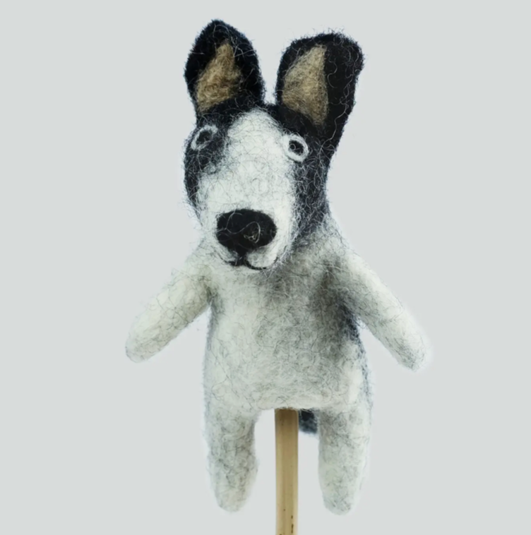 Wool Felt Finger Puppet - Dog