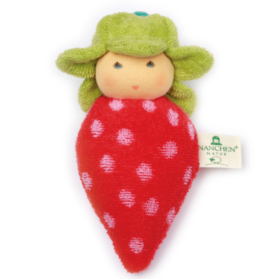 Nanchen Natur Organic Strawberry Rattle Doll
