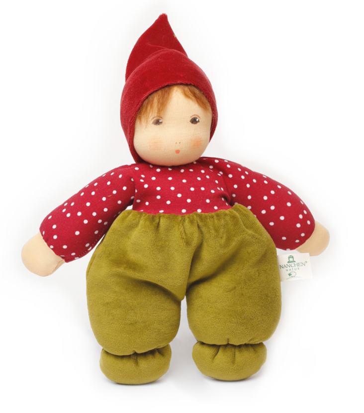 Nanchen Natur Tüpfchen grün Waldorf Doll