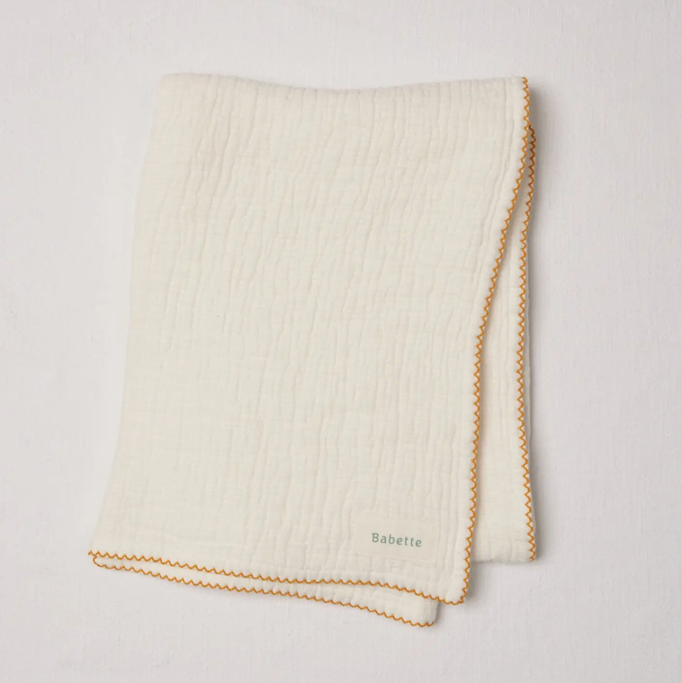 Cotton Gauze Stroller Blanket - Soft, Breathable, and Beautifully Textured