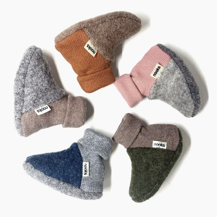 Cozy Lambswool Pre-Walking Mocs with Socks