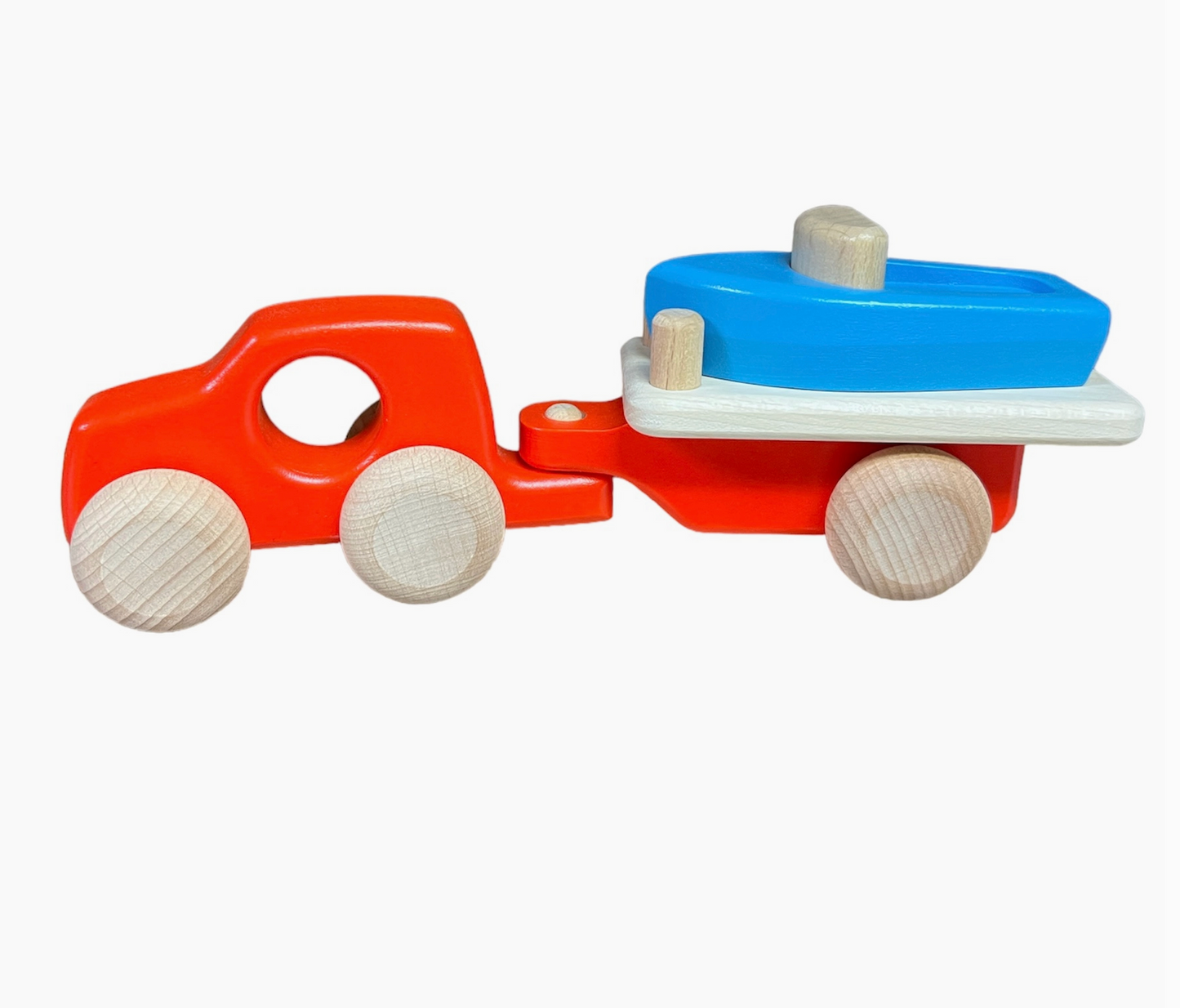 Wooden Truck and Boat Set