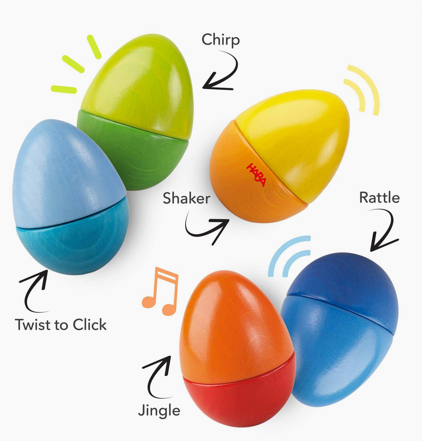 Wooden Musical Eggs
