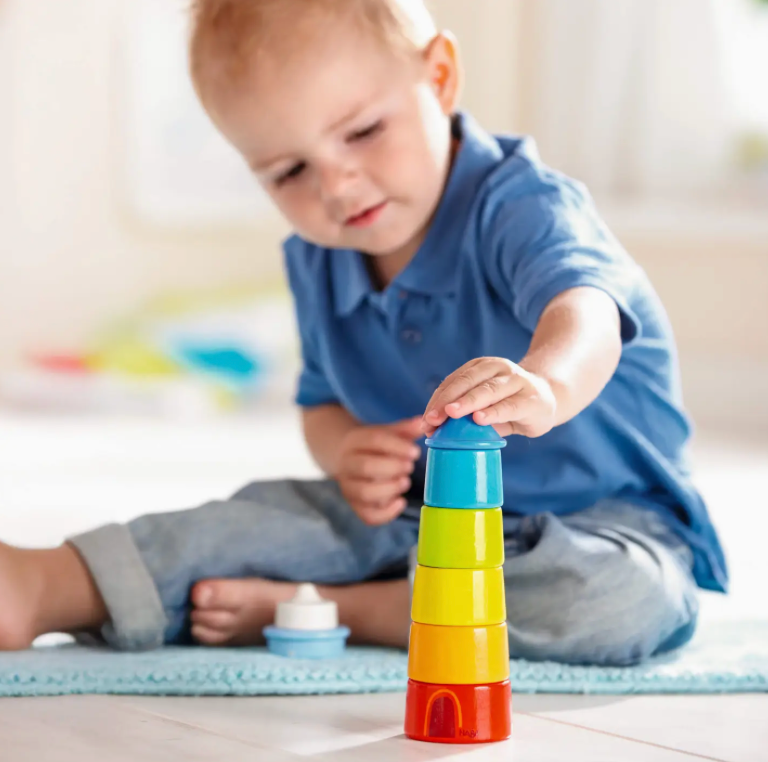 Lighthouse Wooden Rainbow Stacker