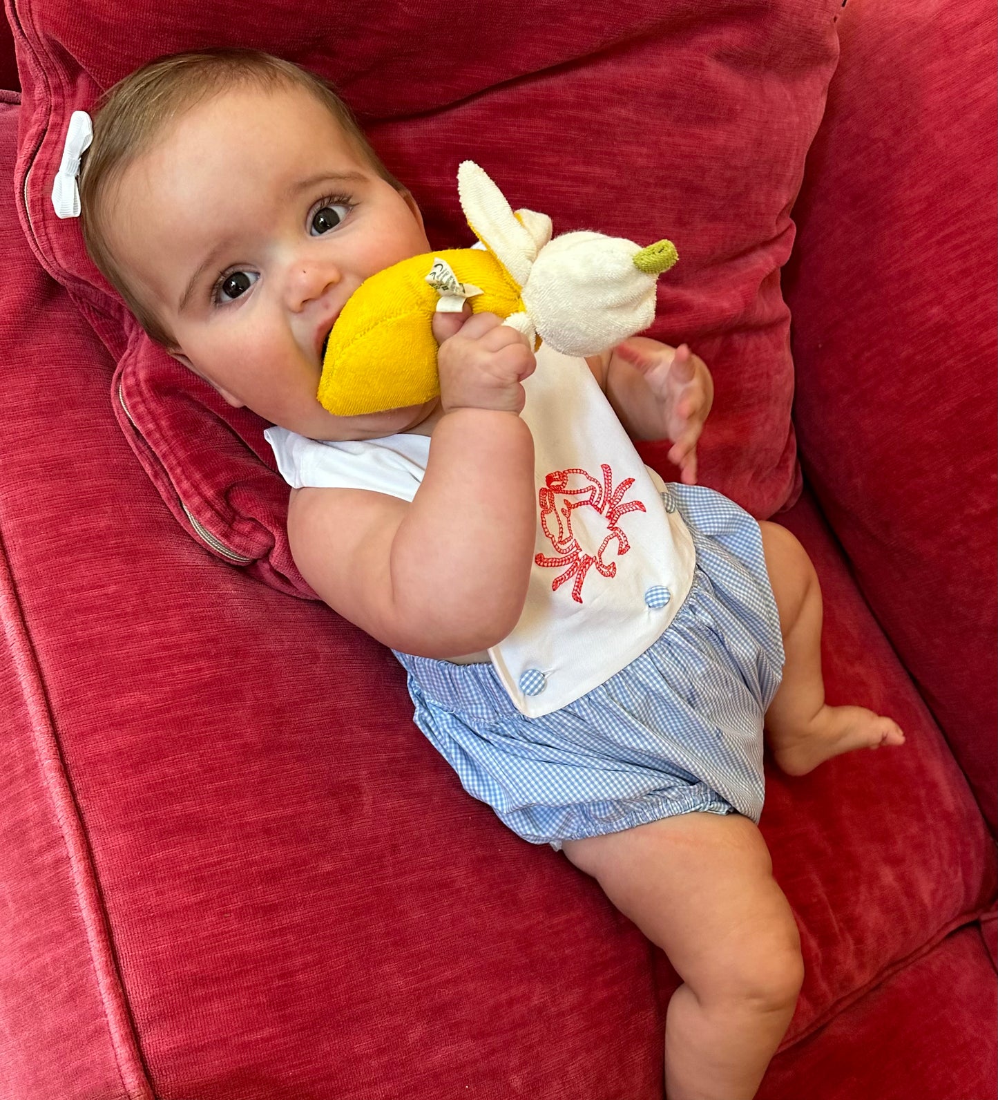 Nanchen Organic Cotton Banana Rattle Doll