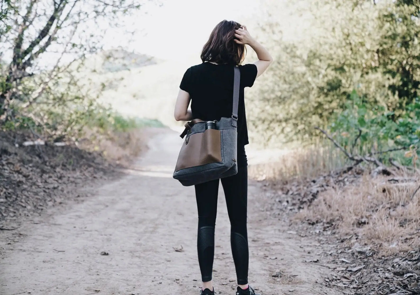 Water Resistant Diaper Bag / Laptop Tote Bag in Grey