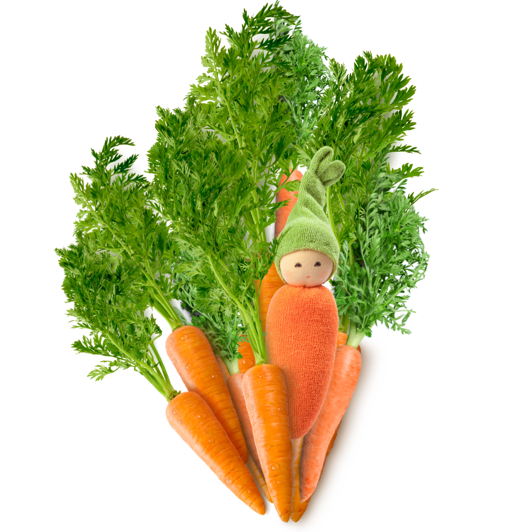 Nanchen Organic Cotton Carrot Rattle Doll