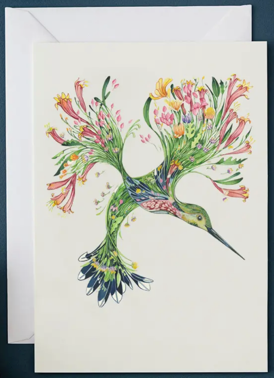 Ruby-Throated Hummingbird Greeting Card