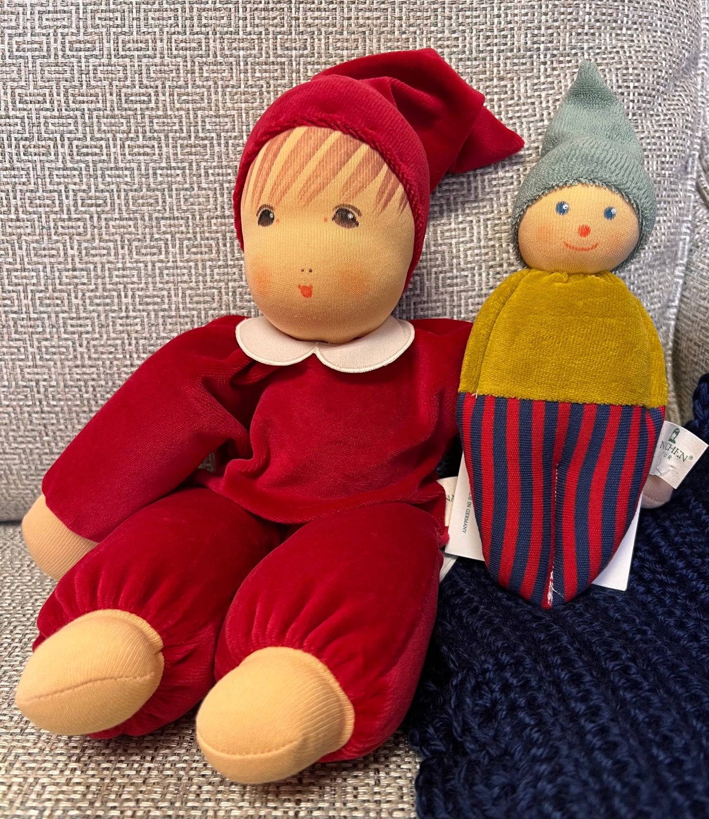 Nanchen Natur Nani Waldorf Doll in Cherry Red