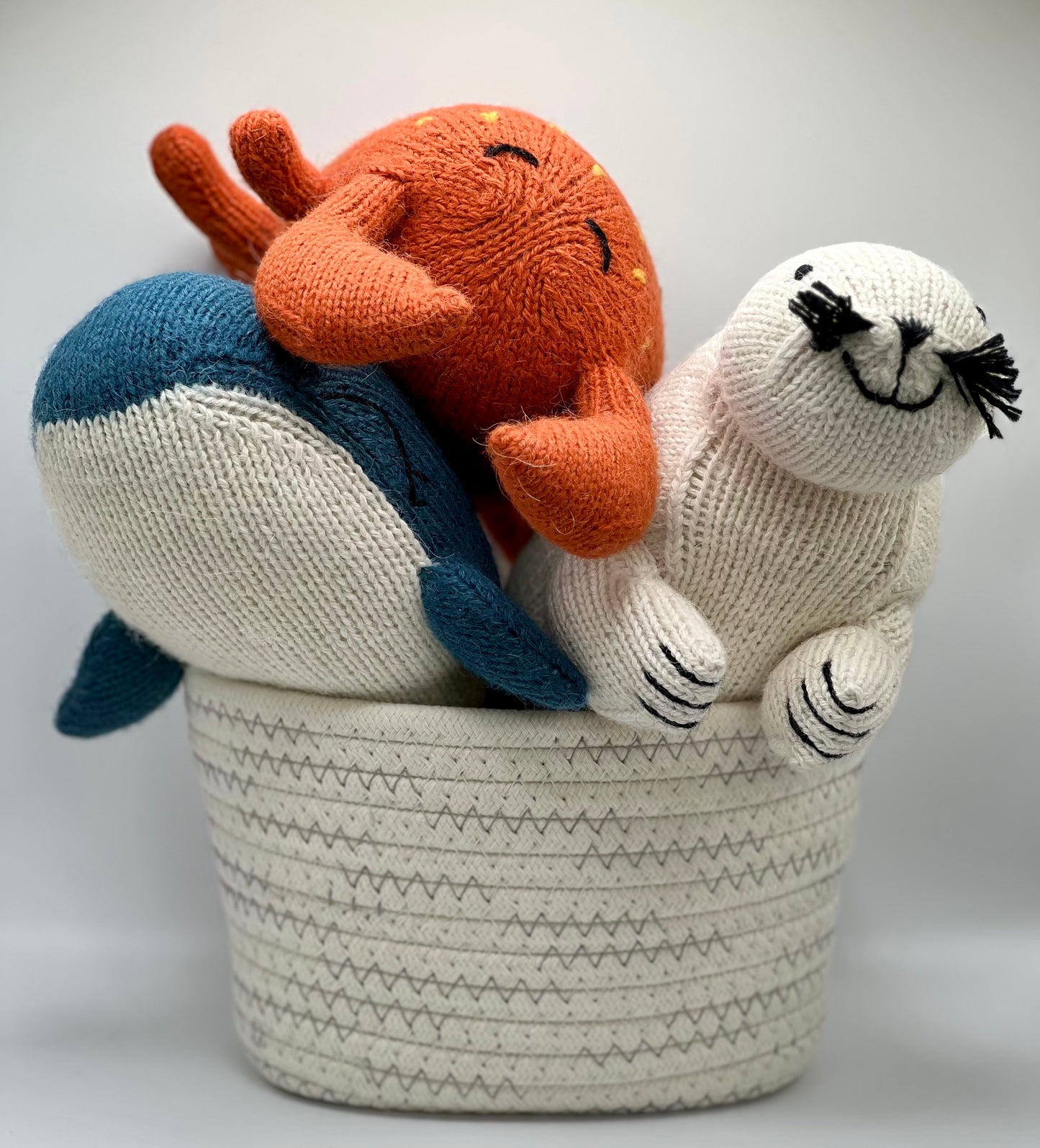 Knit Alpaca Stuffed Seal