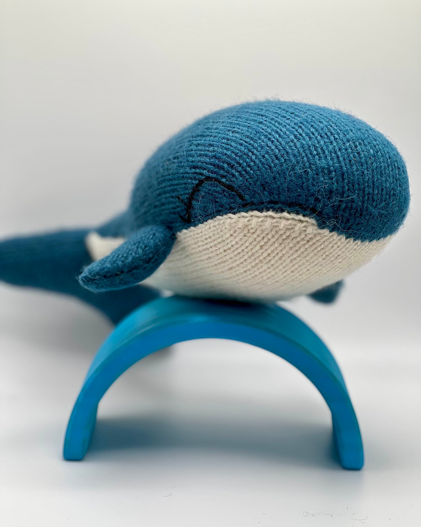 Knit Alpaca Stuffed Whale