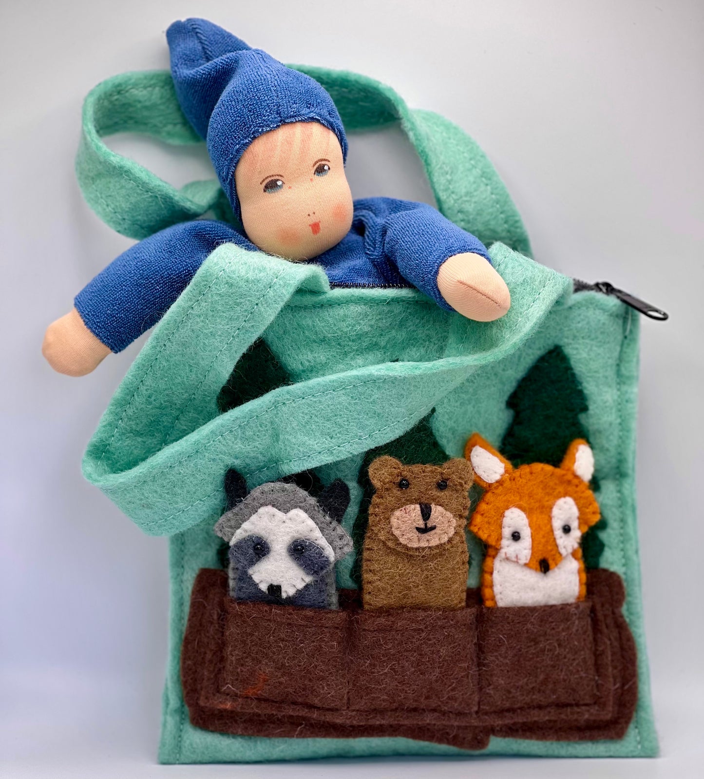 Felt Puppet Tote - Woodland Friends