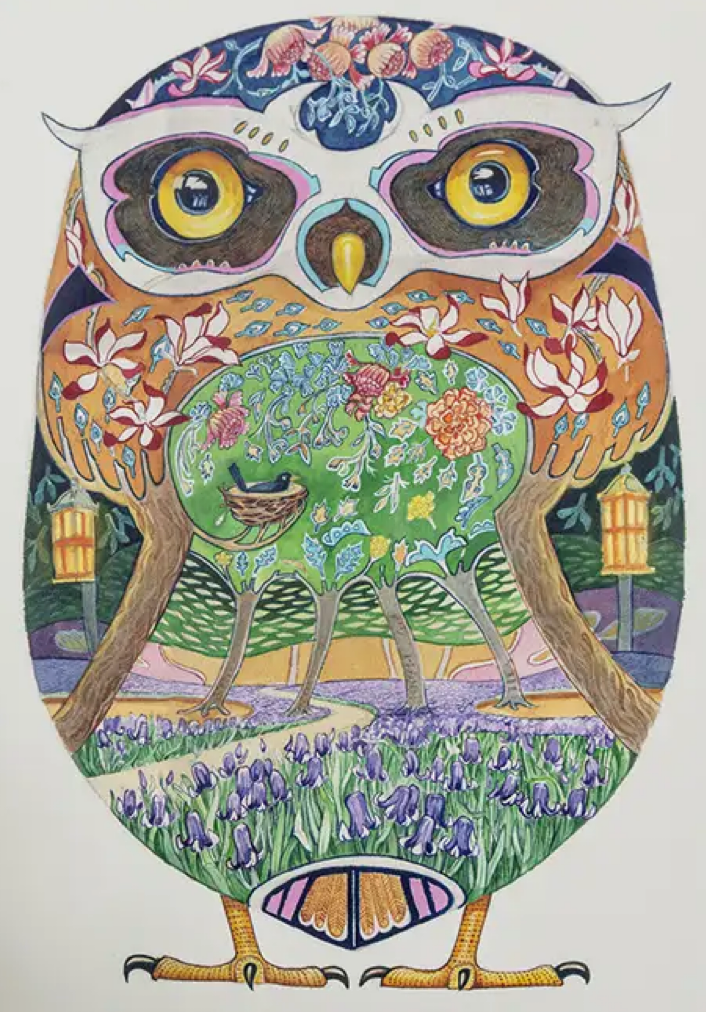 Owl in the Forest Greeting Card