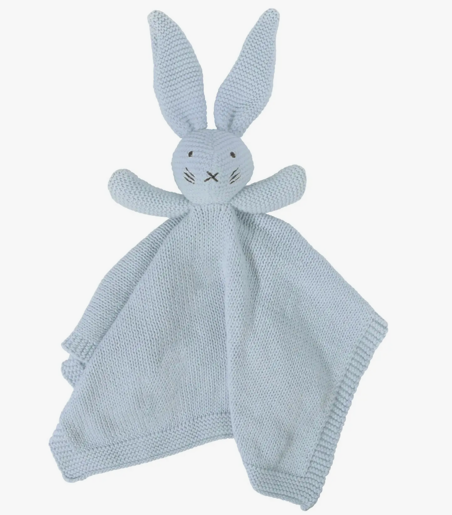 Organic Knit Bunny Lovey in Blue or White