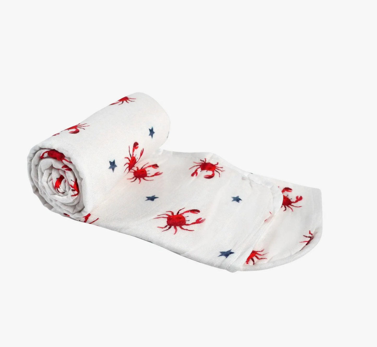 Organic 2-Pack Muslin Burp Cloth, Red Crabs
