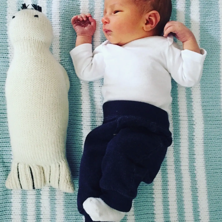Knit Alpaca Stuffed Seal