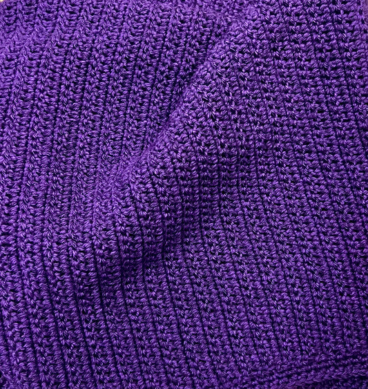 Handmade Crochet Baby Blanket - Purple