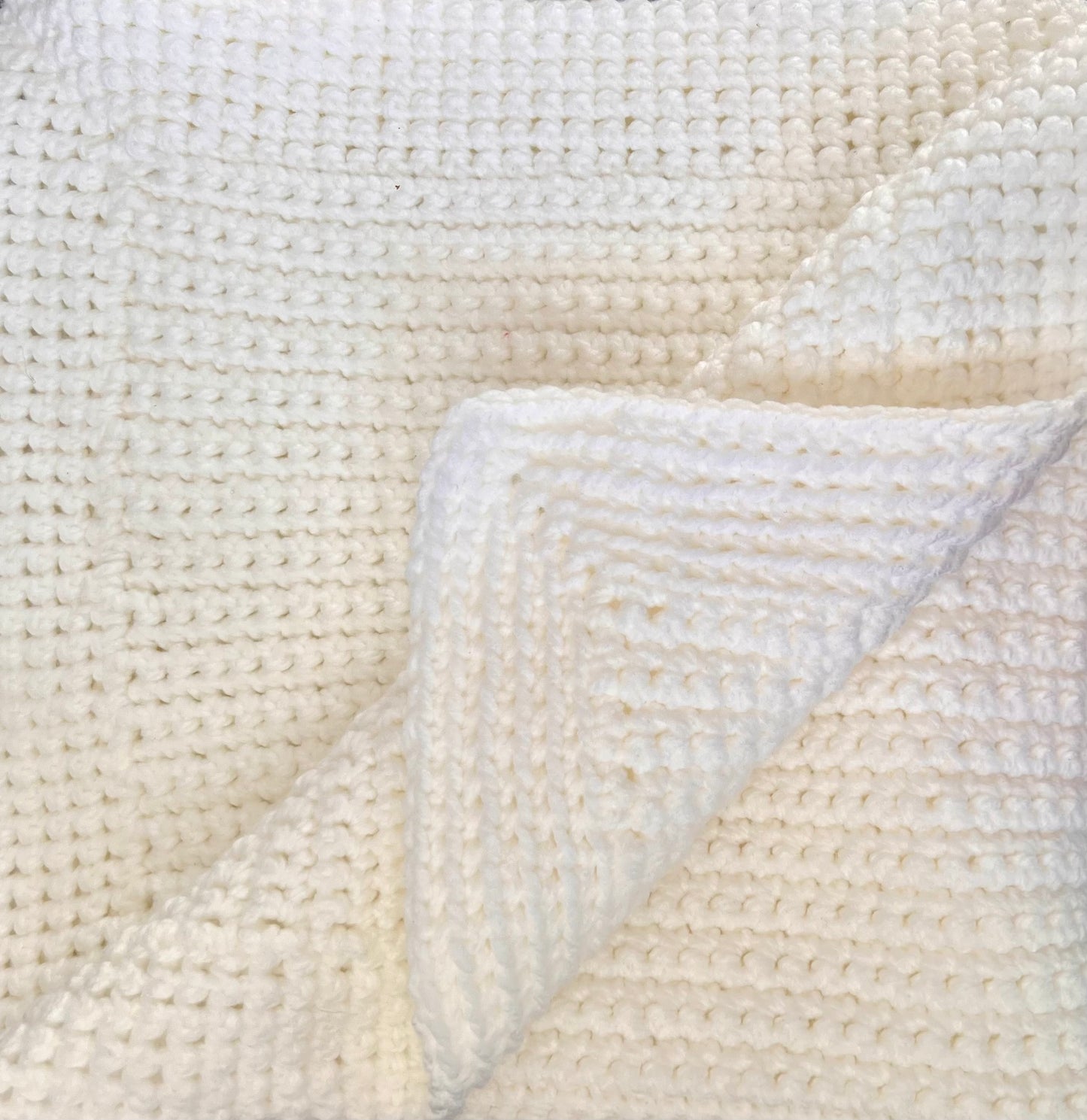 Handmade Crochet Baby Blanket - Chunky Cream