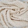 Handmade Crochet Baby Blanket - Cream with Gold Threading