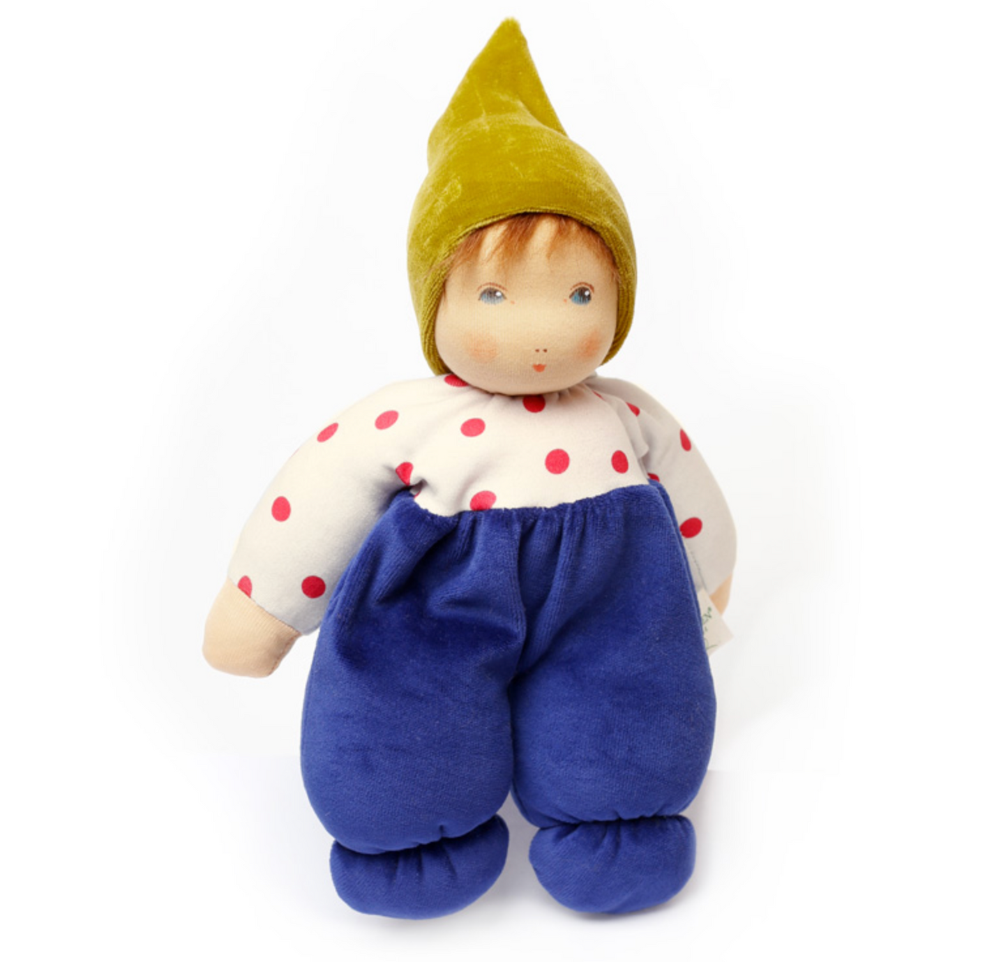 Nanchen Natur Tüpfchen blau - Waldorf Doll