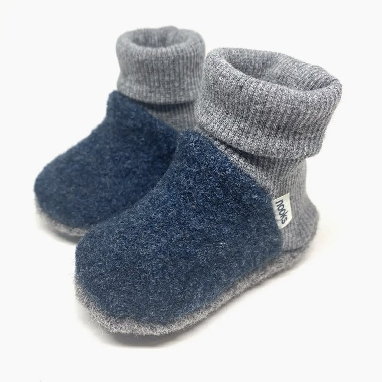 Cozy Lambswool Pre-Walking Mocs with Socks