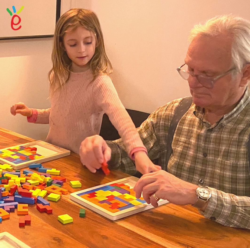 Wooden Tetris Puzzle, Montessori Brain Teaser Toy, Stem Game