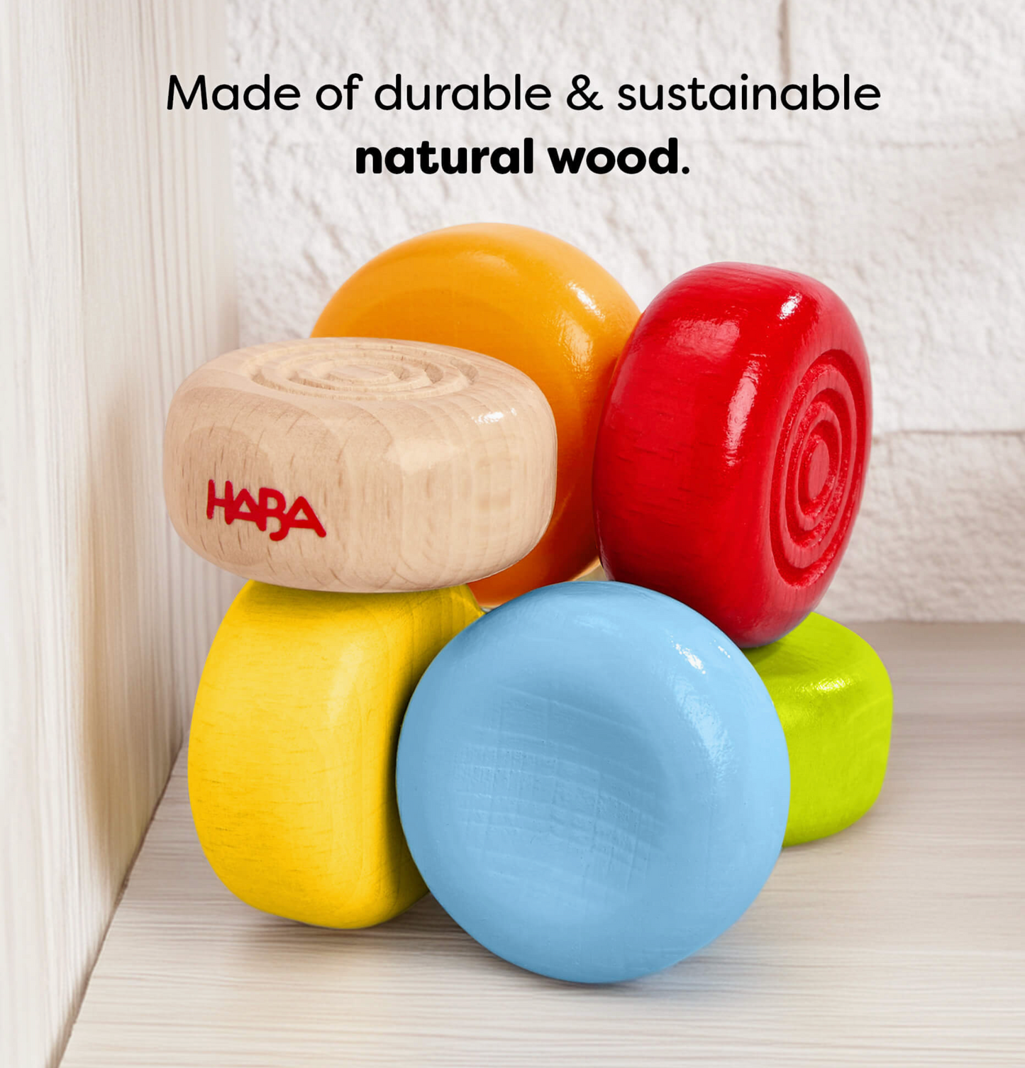 Color Drops Wooden Grasping and Teething Toy