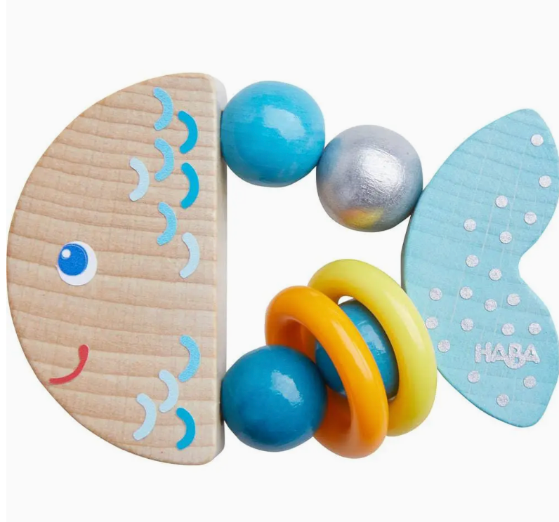 Rattlefish Wooden Baby Rattle