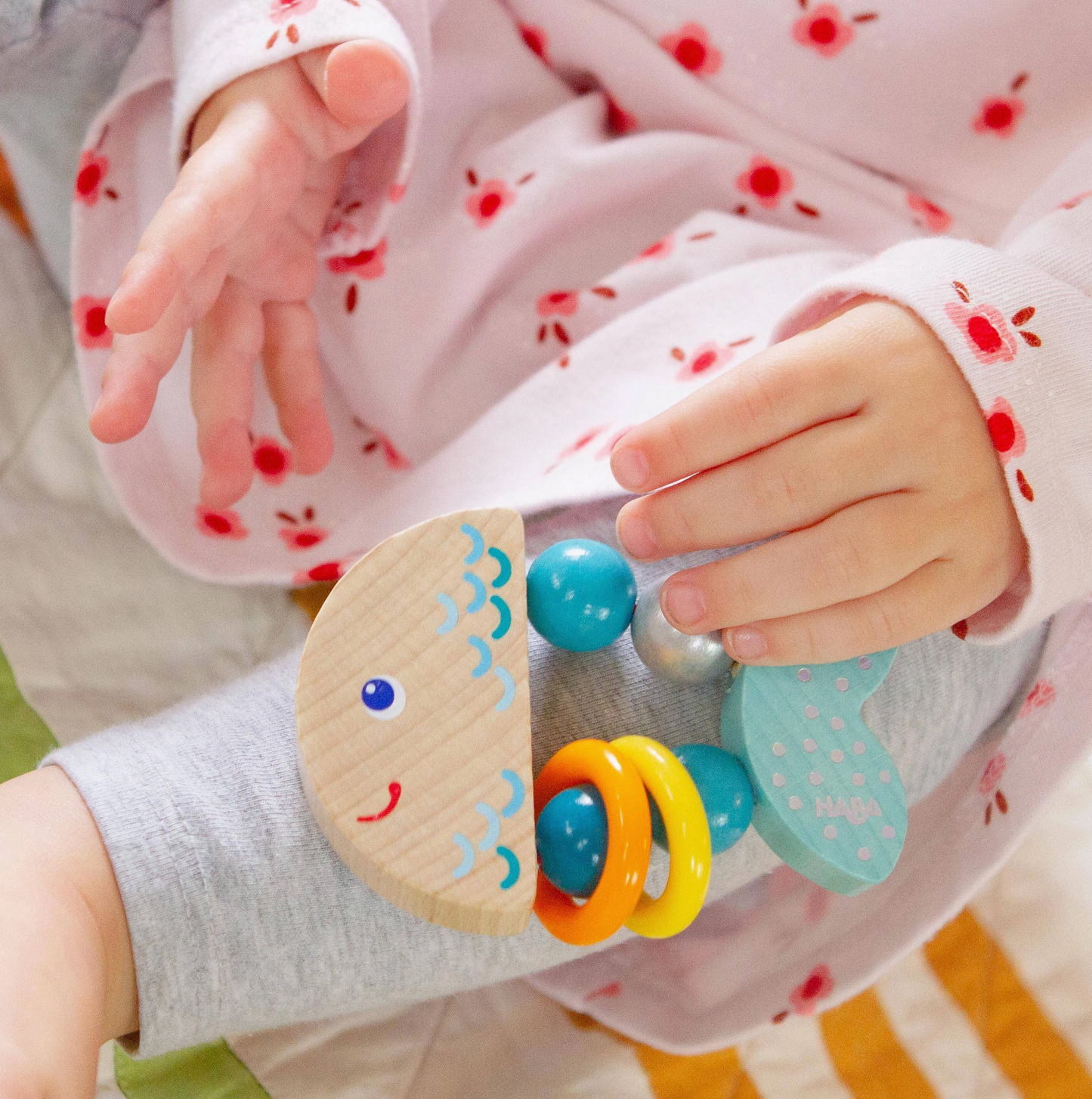 Rattlefish Wooden Baby Rattle