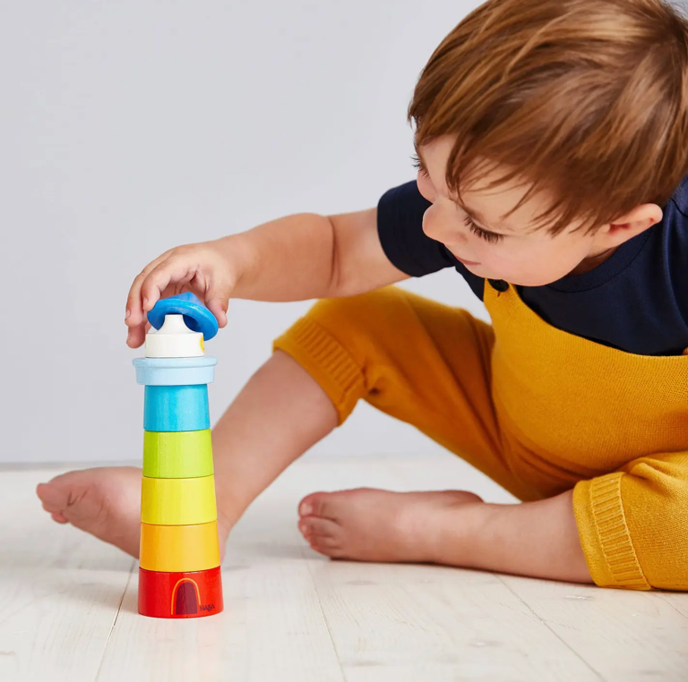 Lighthouse Wooden Rainbow Stacker