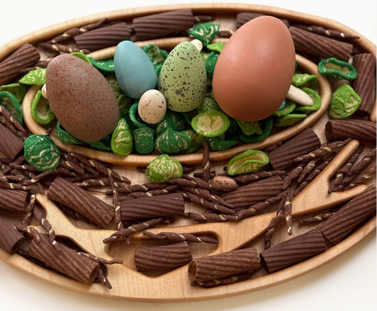 Wooden Nest Sensory Play Tray