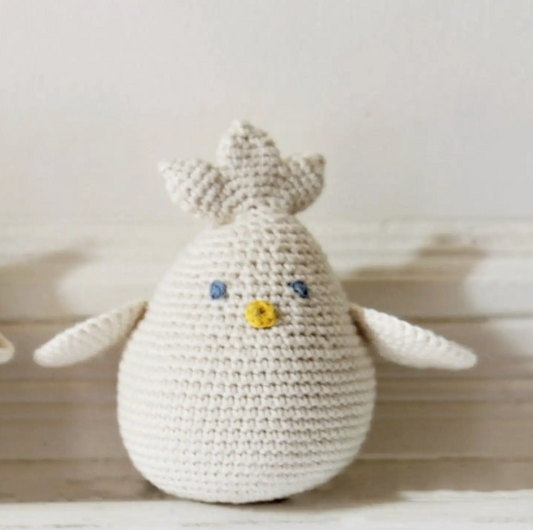 Organic Cotton, Hand Knit, Chick Toy