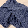 Handmade Crochet Baby Blanket - Medium Blue