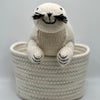 Knit Alpaca Stuffed Seal