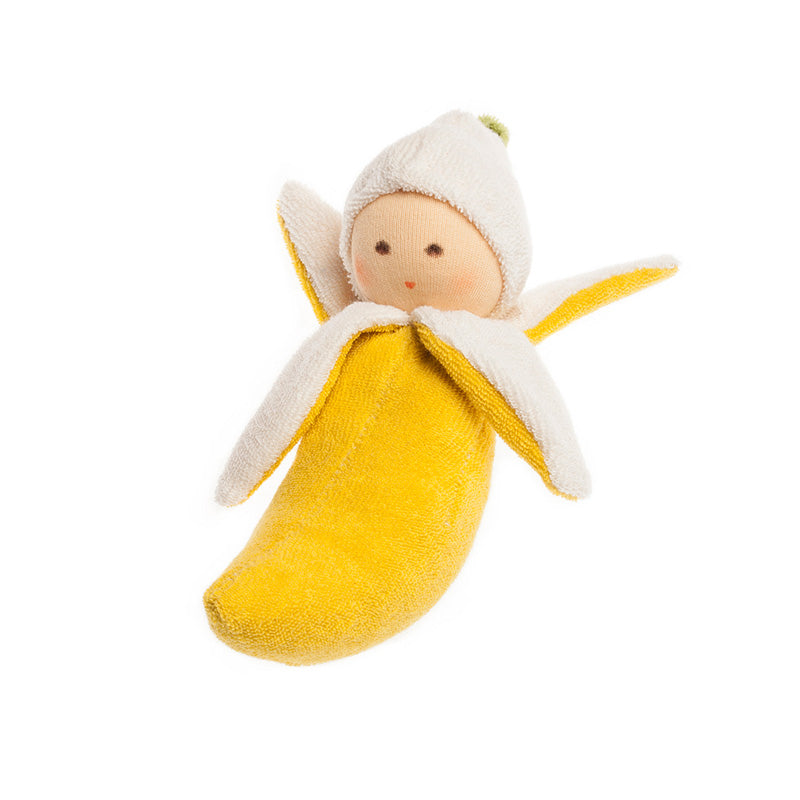 Nanchen Organic Cotton Banana Rattle Doll