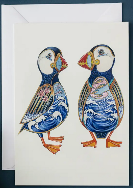 Two Puffins Greeting Card