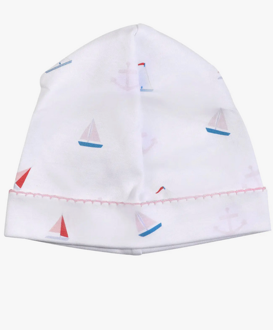 Sailboat Baby Cap in Pink