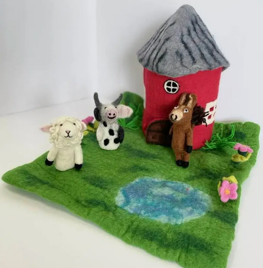 Finger Puppet Red Barn Playhouse