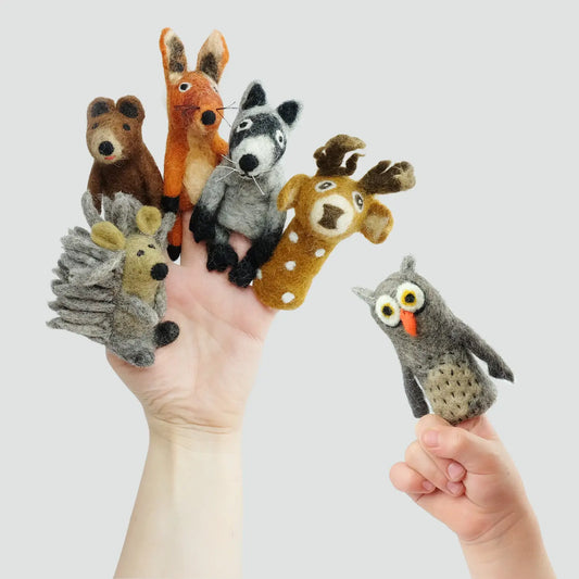 Wool Felt Finger Puppets - Forest Friends Collection
