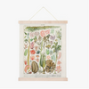 Vintage Botanical Seaweed Algae Print with Natural Magnetic Frame